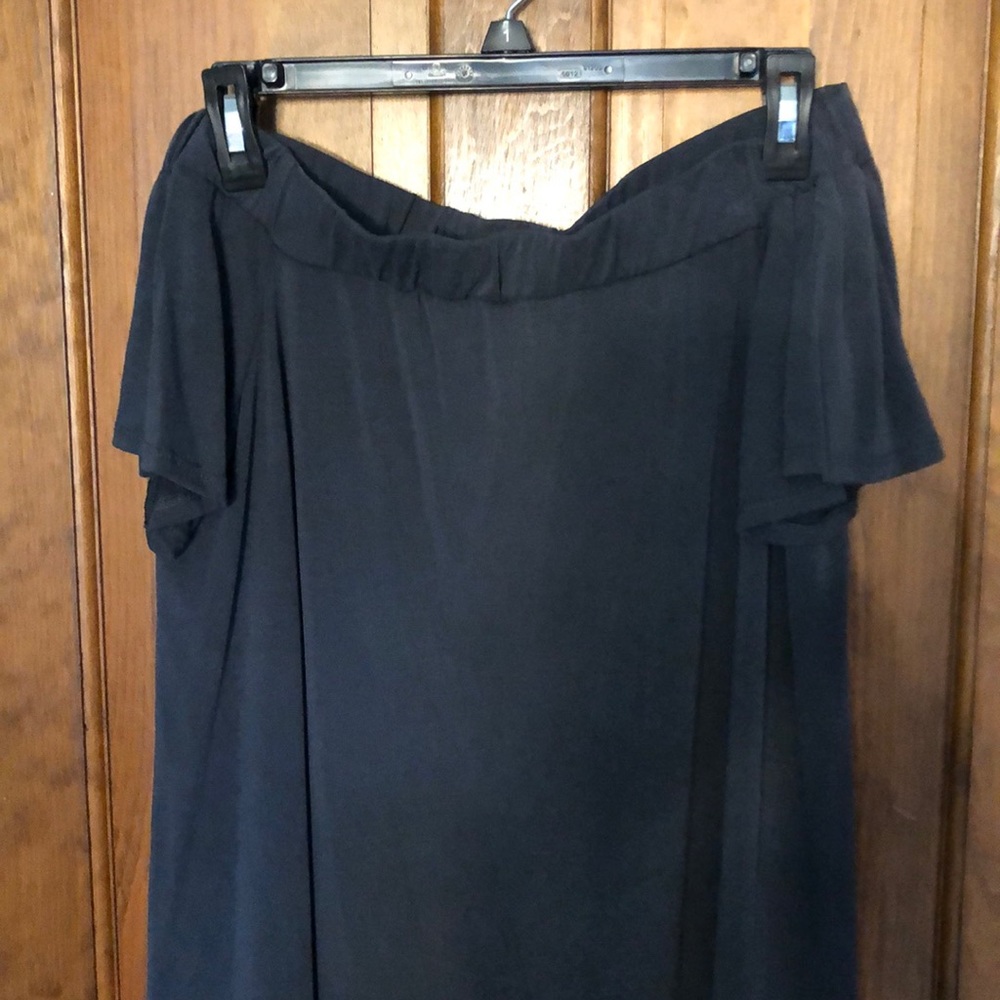 Dark Gray Off-The-Shoulder Casual Dress